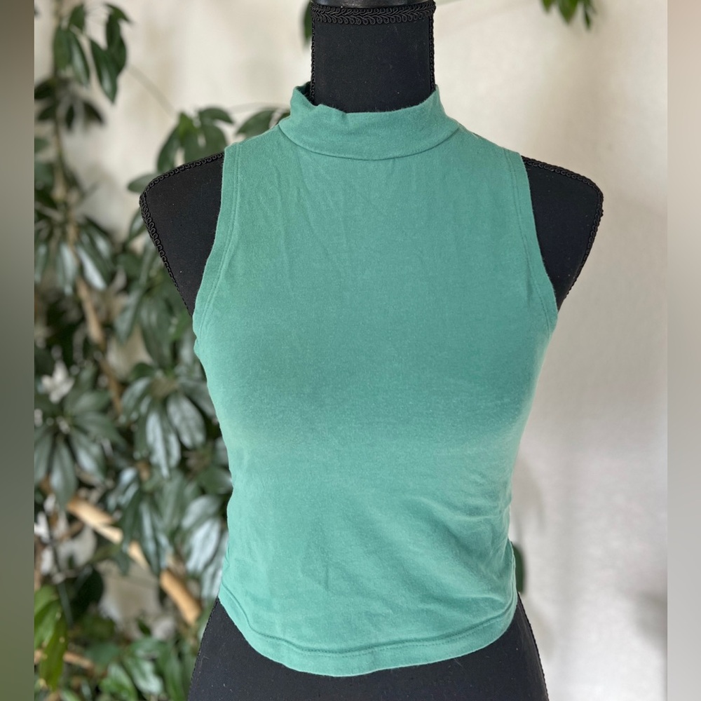 Wild Fable Green Fitted Sleeveless Tank Top